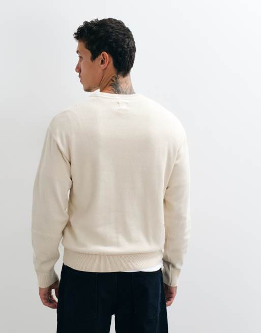 GAP chest logo sweatshirt in cream, 4 of 5