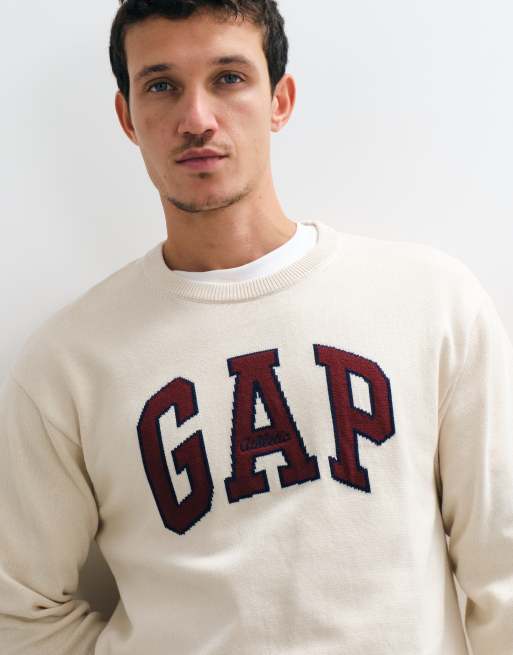 GAP chest logo sweatshirt in cream, 5 of 5