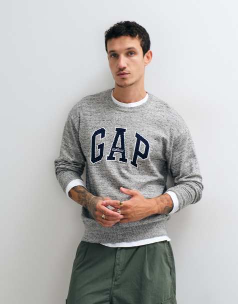 GAP chest logo sweatshirt in grey - view 1