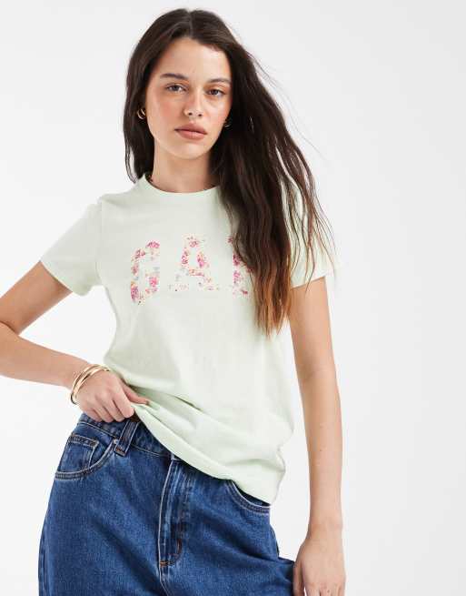 Gap classic logo t-shirt in green, 4 of 4