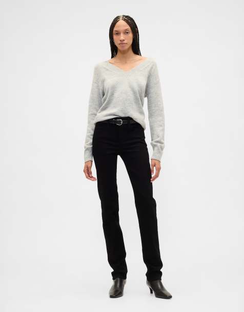 GAP classic straight leg jeans in black - view 1