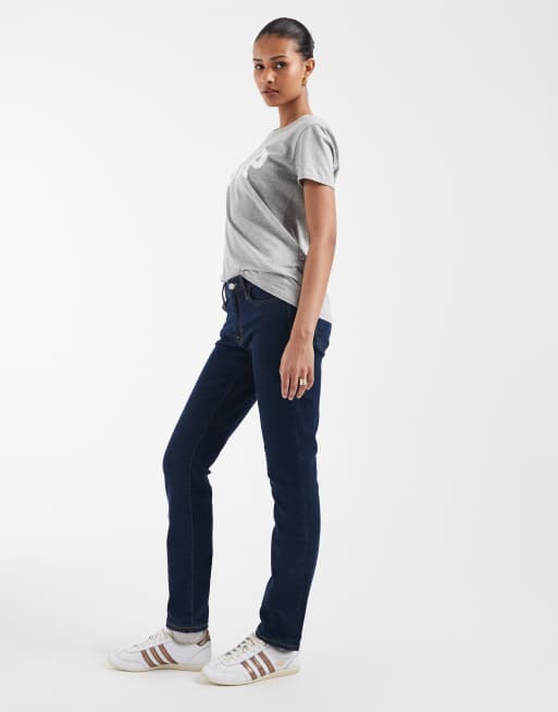 GAP classic straight leg jeans in dark wash indigo blue, 2 of 5