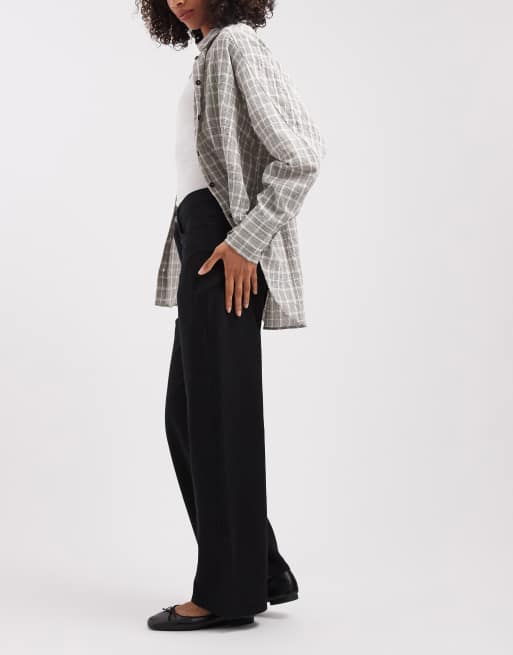 GAP co-ord linen mix trouser in black, 3 of 5