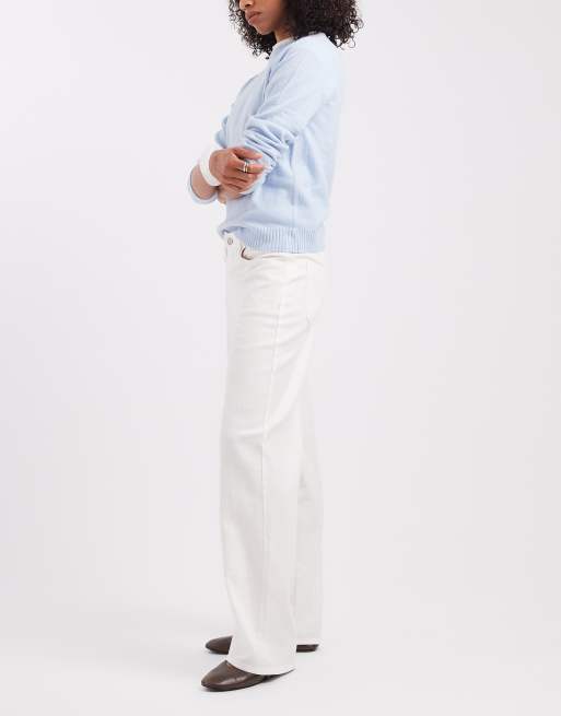 GAP co-ord linen mix trouser in white, 3 of 5