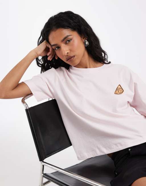 GAP cocktail print boxy t-shirt in pink, 4 of 4