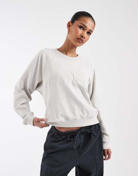 GAP colleigate logo sweatshirt co-ord in washed grey - view 1