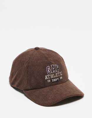 GAP - Cord-Kappe in Braun mit „Athletic"-Logo-Brown