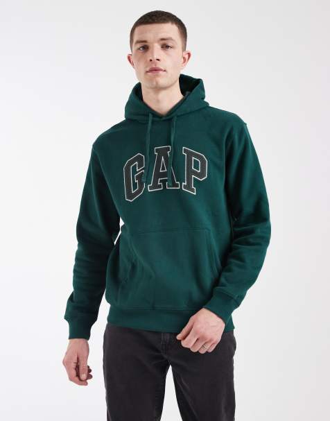 GAP core hoodie with chest logo in forest green - view 1