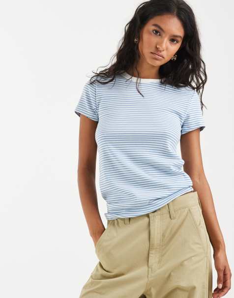 GAP cotton crew t-shirt in baby blue 