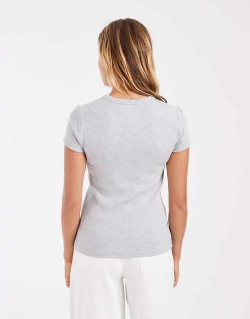 GAP cotton crew t-shirt in grey, 4 of 4