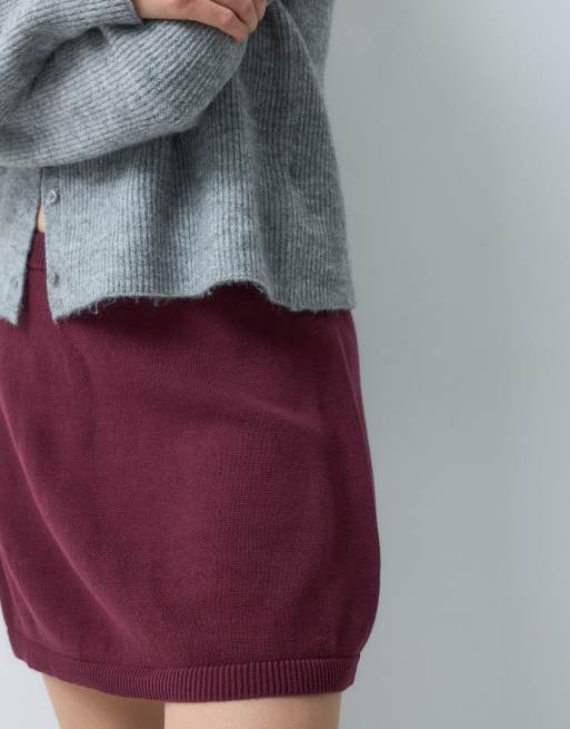 GAP cotton skort in burgundy, 5 of 5
