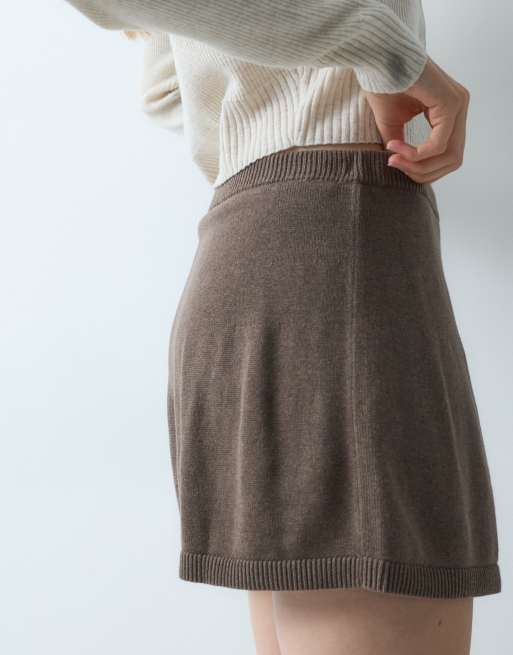 GAP cotton skort in cool brown, 3 of 5