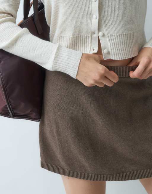 GAP cotton skort in cool brown, 5 of 5