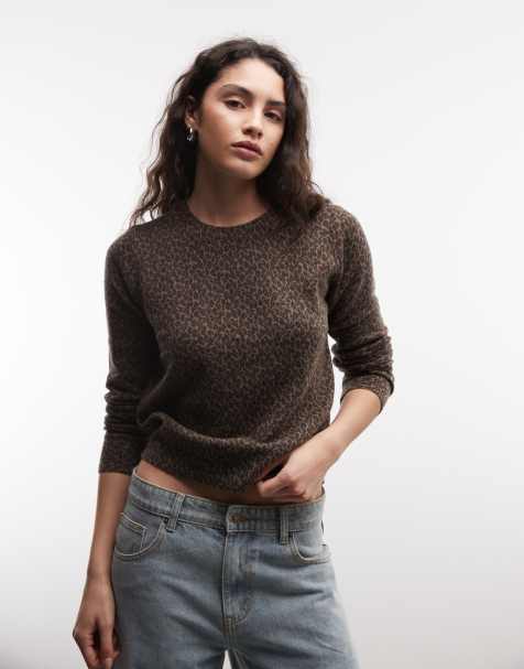 GAP cotton sweater in leopard print - view 1