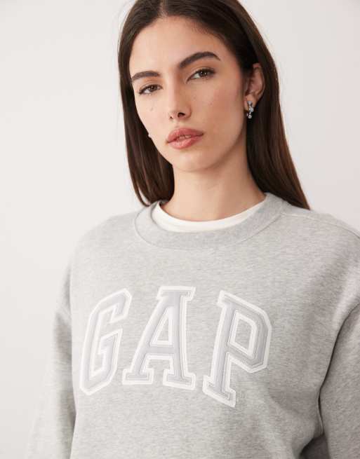 GAP crew neck jumper in grey, 3 of 4