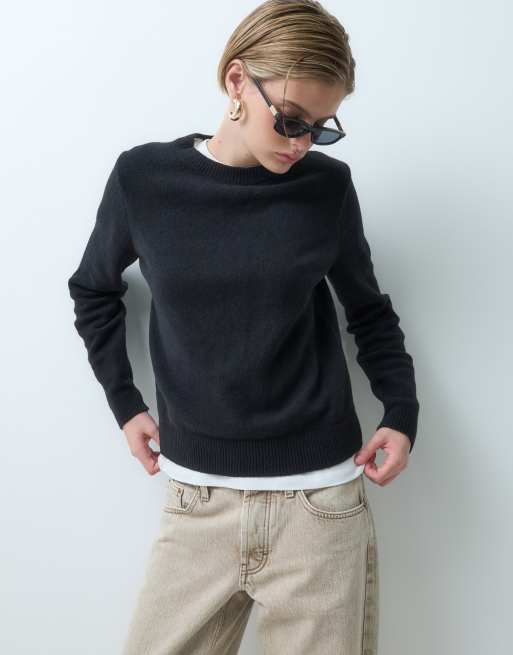 GAP crew neck pullover in black, 4 of 5