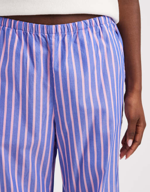 GAP crinkle cotton trousers in purple stripe, 5 of 5