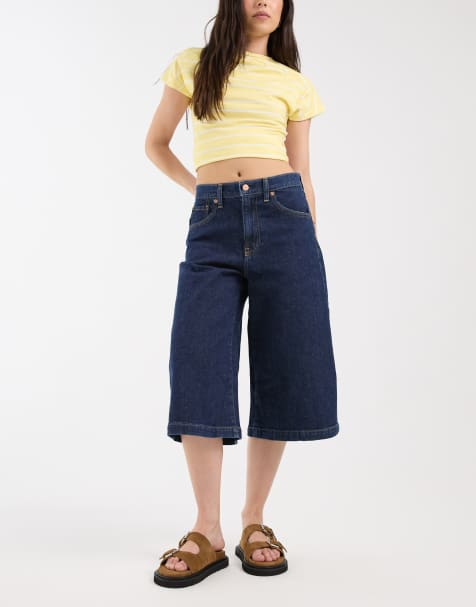 GAP denim jorts in dark indigo blue - view 1