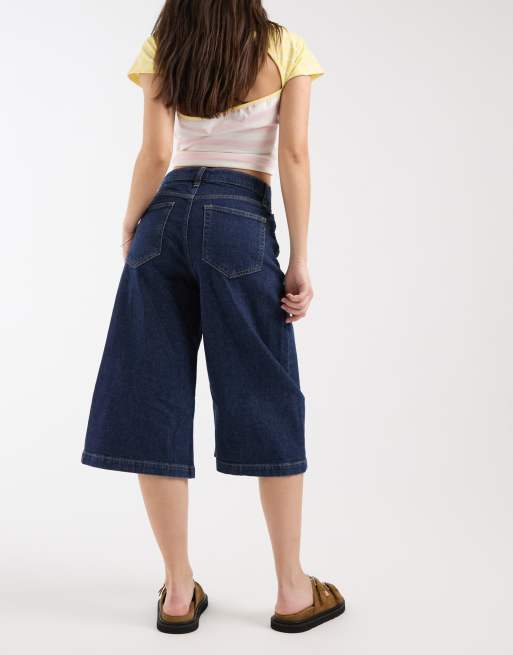 GAP denim jorts in dark indigo blue, 2 of 5