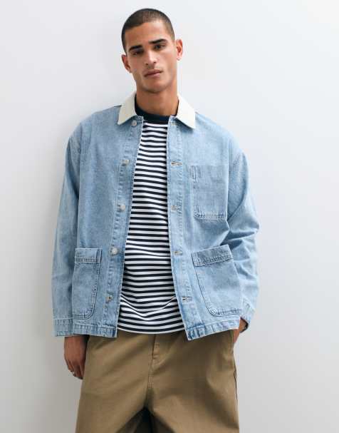 GAP denim utility barn jacket in light wash - view 1