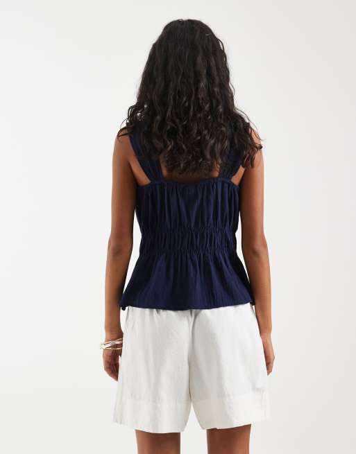 GAP drawstring linen shorts in white, 5 of 5