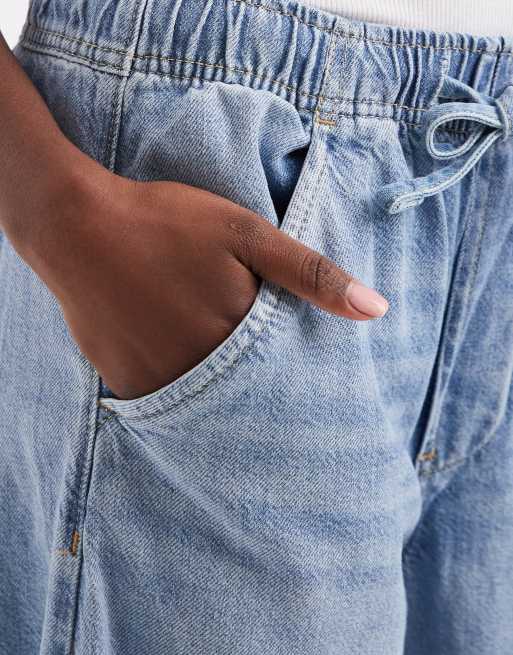 GAP dylan horseshoe jean in light wash blue, 5 of 5
