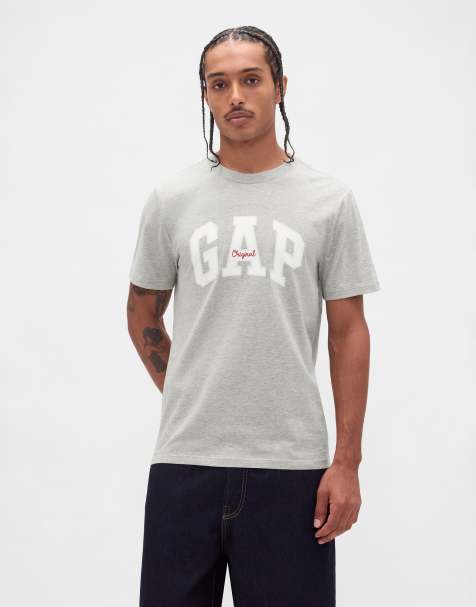 GAP everyday cotton t-shirt with chest logo in grey