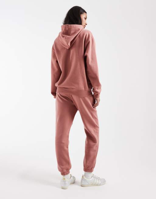 GAP everyday cuffed logo joggers in salmon pink, 4 of 5