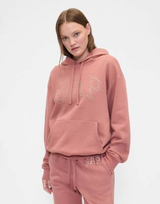 Gap Everyday Logo Hoodie In Pink