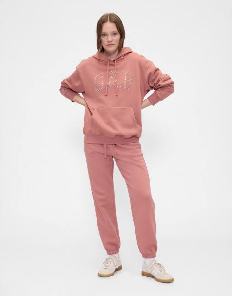GAP everyday logo hoodie & joggers in salmon pink - view 1