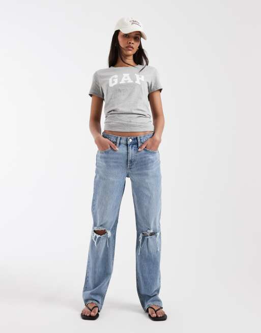 GAP everyday logo t-shirt in grey, 3 of 4
