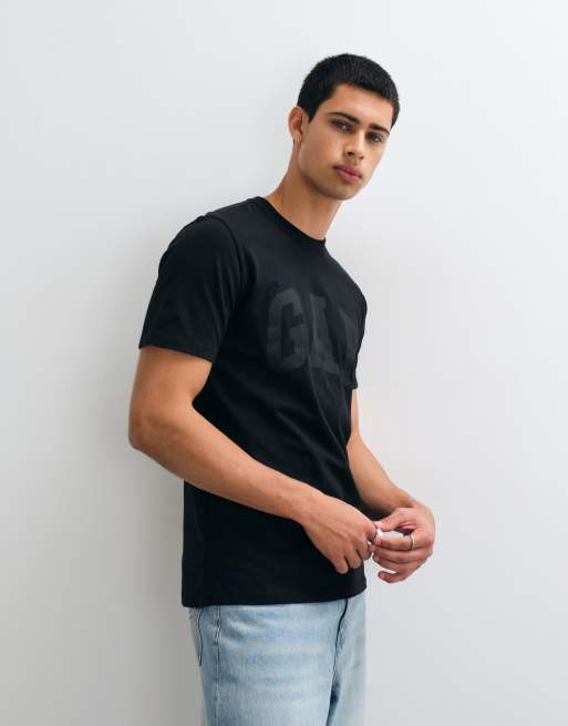 GAP everyday soft logo t-shirt in black, 3 of 5