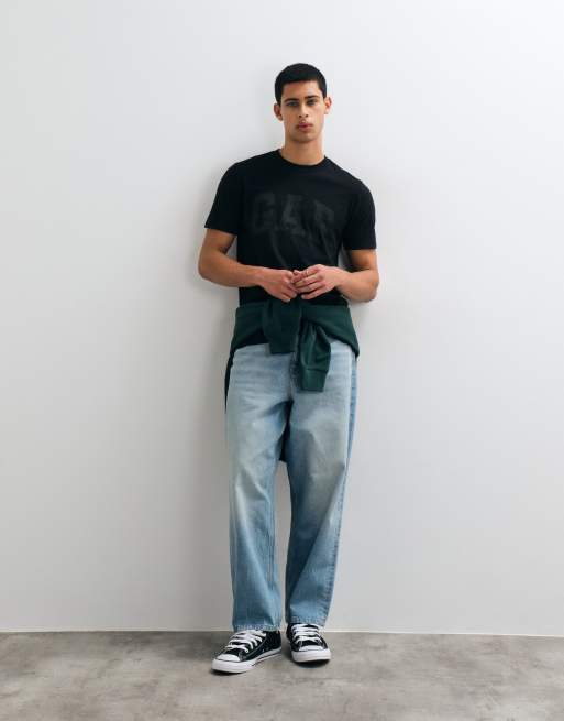 GAP everyday soft logo t-shirt in black, 4 of 5