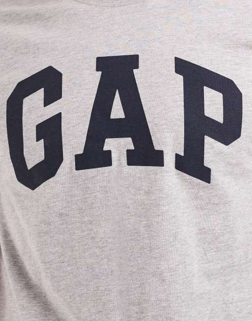 GAP everyday soft logo t-shirt in grey, 3 of 5