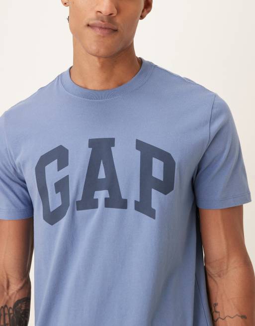 GAP everyday soft logo t-shirt in mid blue, 5 of 5