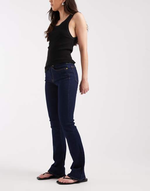 GAP flare leg jeans in dark wash indigo blue, 2 of 5
