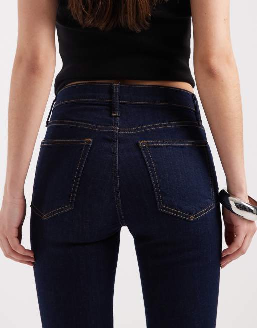 GAP flare leg jeans in dark wash indigo blue, 5 of 5