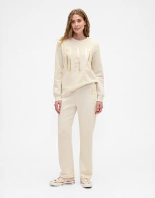 Gap Foil Print Straight Leg Jogger Co-ord In White