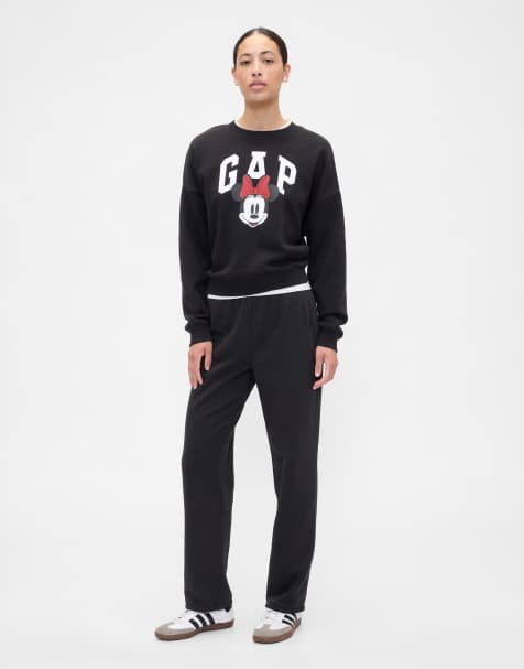 GAP foil print straight leg joggers co-ord in black - view 1