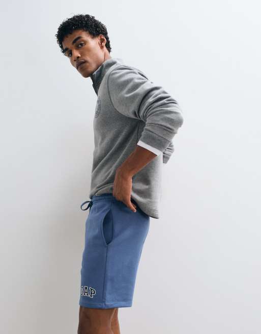 GAP heritage logo slim fit jogger shorts in sail blue, 5 of 5