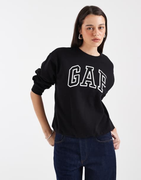 GAP heritage logo sweatshirt in black - view 1