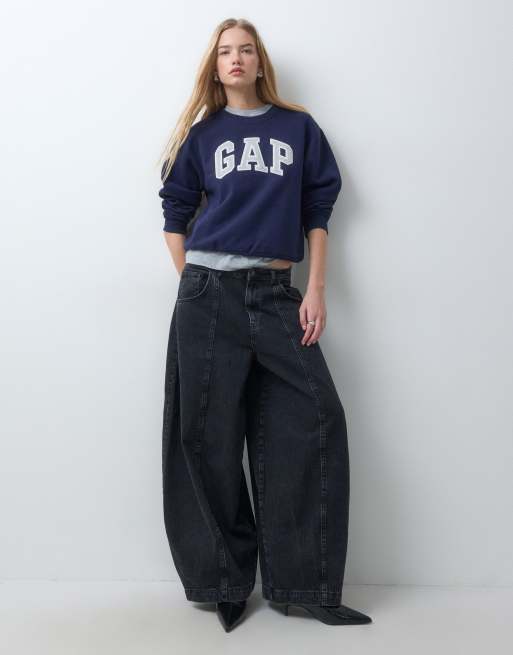 GAP heritage logo sweatshirt in navy, 1 of 5