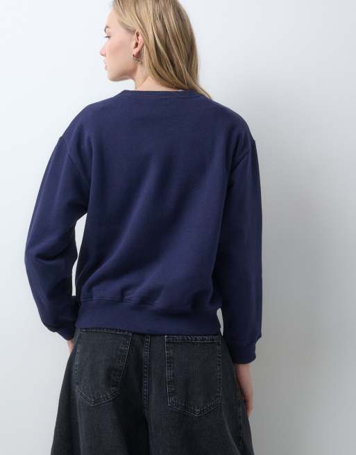 GAP heritage logo sweatshirt in navy, 4 of 5