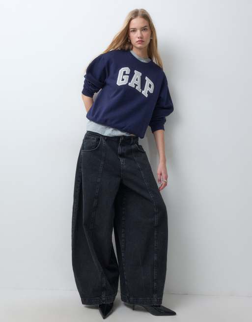 GAP heritage logo sweatshirt in navy, 5 of 5