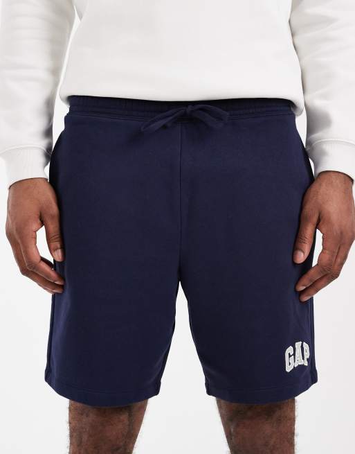 GAP heritage slim jogger shorts in navy, 2 of 5