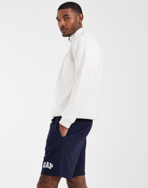 GAP heritage slim jogger shorts in navy, 3 of 5