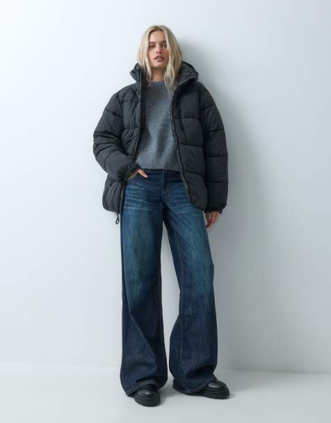 GAP Hooded padded jacket in black - view 1