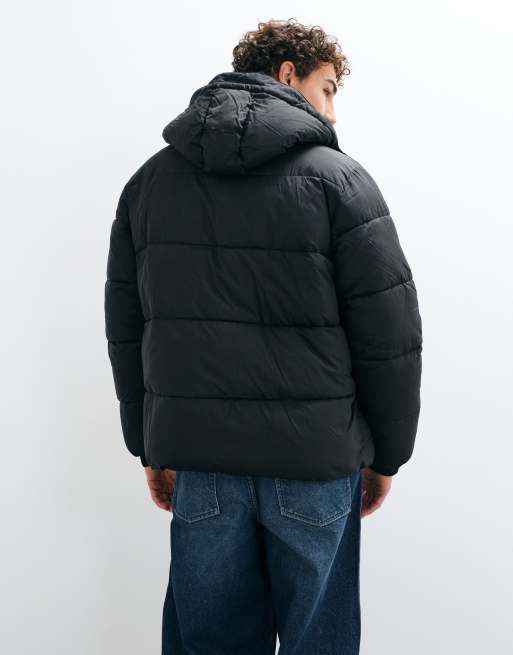 GAP Hooded padded jacket in black, 5 of 5