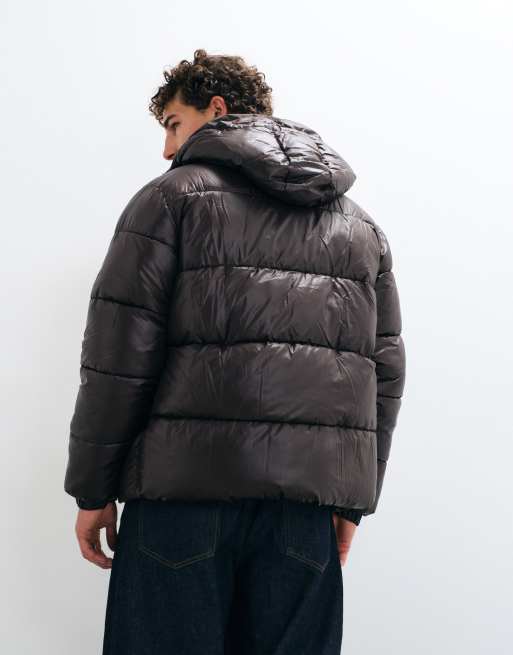 GAP Hooded padded jacket in brown, 5 of 5