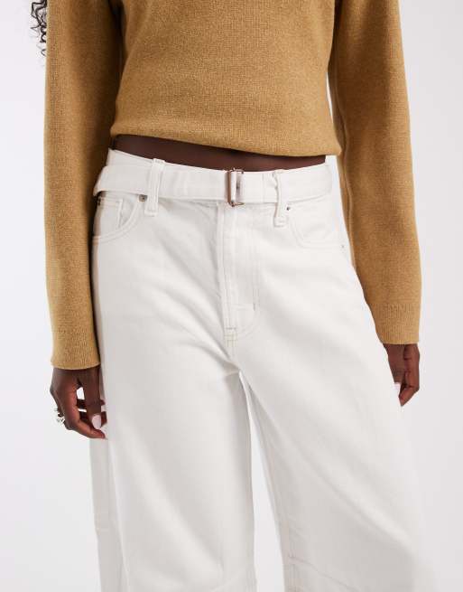 GAP horseshoe jeans in white, 4 of 5